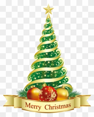 Tacky Christmas Tree Clipart - Merry Christmas Tree Clip Art - Png Download
