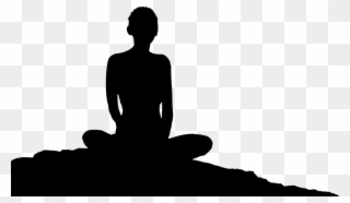 Meditating Transparent Png - Woman Meditating Silhouette Clipart