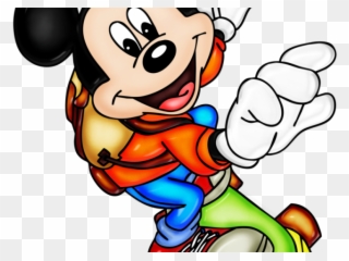 Skateboard Clipart Disney - Mickey Mouse On Skateboard - Png Download