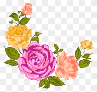 Drawing Compositions Flower Vector Transparent Library - Garden Roses Clipart