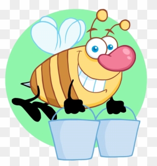 Worker Bee Clip Art - Cartoon Worker Bee - Png Download