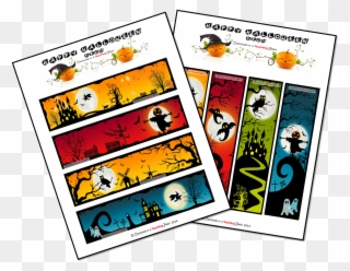 On A Fun Note, Here Are Some Halloween Bookmarks For - Bulletin Board Clipart
