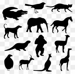 Medium Image - Animals Silhouette Png Clipart