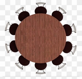 Clipart Castle Dining Room - Round Table Top View - Png Download