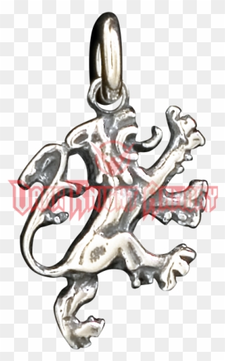 Double Sided Classic Lion Rampant Pendant - Locket Clipart