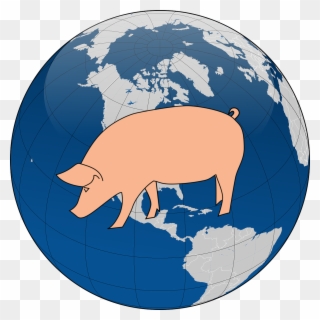 What's New In The Swine Market - Blue Earth Globe Shower Curtain Clipart