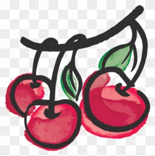 Cherries Illustration - Cherry Illustration Png Clipart