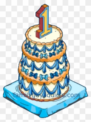 Happy Year And Clams Family Guy Addicts - Cake 1 Year With Candle Clipart