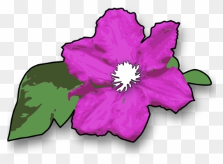 Purple Flower Clipart Purple Plant - Jungle Flowers Clip Art - Png Download