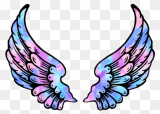 Wings Angel Angelwings Space Galaxy Stars Star Wing - Angels Wings Clip Art Png Transparent Png