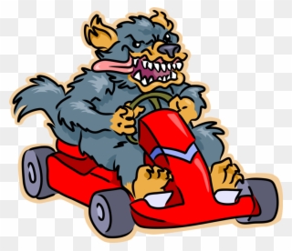 Vector Illustration Of Go Kart Loving Tasmanian Devil - Go Kart Clipart - Png Download