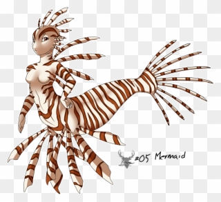 Lionfish Mermaid Clipart
