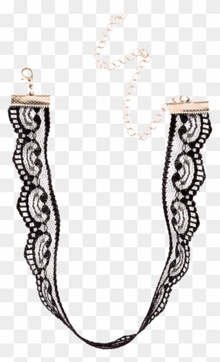 Punk Adjustable Lace Choker Necklace Clipart