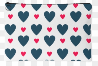 Blue And Pink Hearts Accessory Pouch - Heart Clipart