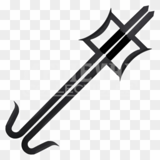 Black Chinese Hook Sword Clipart