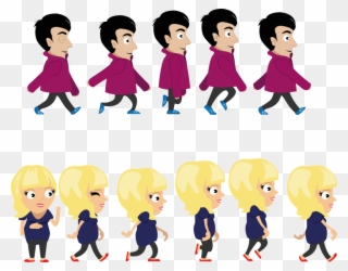 Top Mob, Walk - Animated Walk Cycle Png Clipart