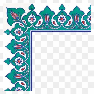 Kütahya China, Iznik Tile, Mosque Tiles, Patterned - Png Bördür Clipart