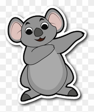 Koala Bear Sticker For Car Bumper, Dabbing Animal Lover Clipart