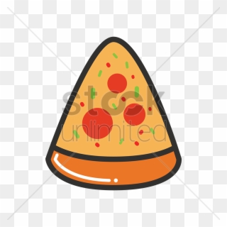 Drawn Pizza Mushroom Pizza - Vector Graphics Clipart