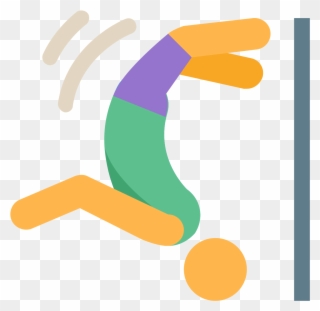 It's A Logo Of Parkour Reduced To A Man Doing A Back - Icon Clipart