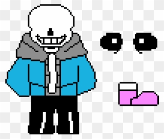 Sans Body Parts - Pixel Art Clipart