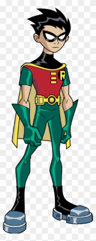 Superhero Robin Png Clipart - Teen Titans Robin Cartoon Transparent Png