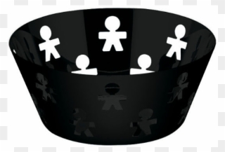 King Kong - Alessi Girotondo Resin Basket 20.5cm, Black Clipart