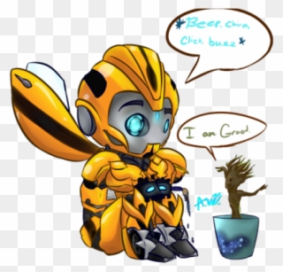 Drawn Bumblebee Kawaii - Transformers Bumblebee Kawaii Clipart