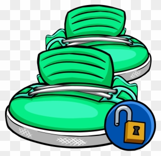 Png Library Library Aqua Club Penguin Wiki Fandom Powered - Club Penguin Green Shoes Clipart