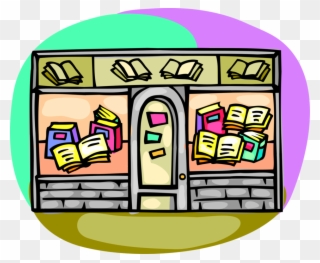 Retail Used Book Store Image Illustration Of - Book Store Clip Art - Png Download