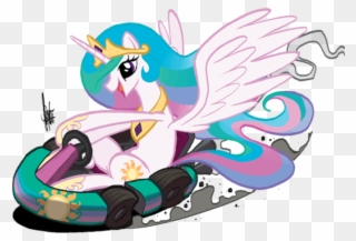 Rainbow Dash Pinkie Pie Rarity Princess Celestia Applejack - My Little Pony Kart Clipart