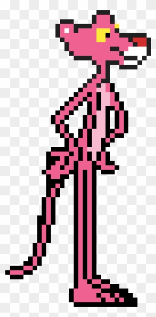 The Pink Panther - Pink Panther Pixel Art Clipart