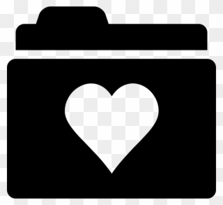 Heart Svg Png Icon Free Download Onlinewebfonts - Black Heart Folder Icons Clipart