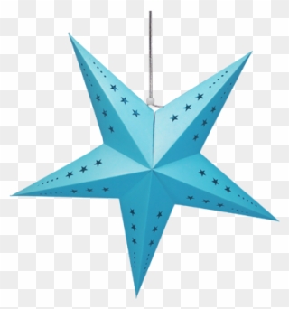 Turquoise Paper Star Lantern 24" - Orange Paper Star Lantern 24" Clipart