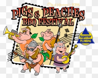Pigs & Peaches Bbq Festival Clipart