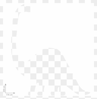 Behangbeest Wallpaper Decals Trees - Brontosaurus Silhouette Clipart