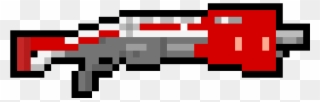 Fortnite Tactical Shotgun - Fortnite Pixel Art Grid Clipart