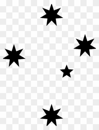 Flag, Sign, Black, Science, Geography, Australia, Star - Star Australia Clipart