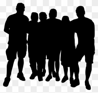 10 Group Photo Silhouette - Silhouettes Group Of People Png Clipart