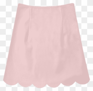 Faux Leather Scalloped Aline Skirt Pink Skirts M Material - Miniskirt Clipart