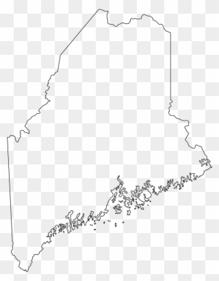 Outline Map Of Maine Clipart