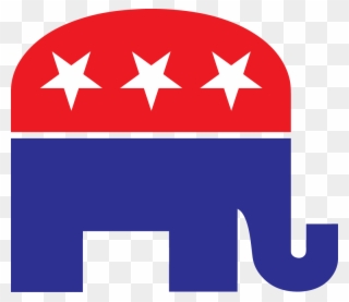 Flags Clipart Latino - Republican Elephant Red - Png Download
