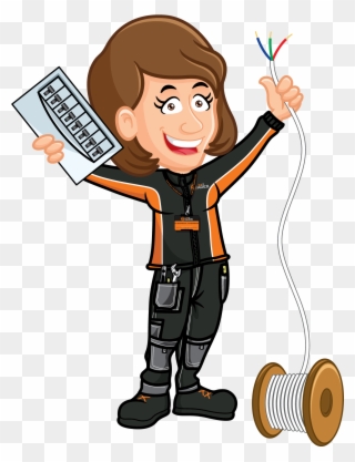 24/7 Trades Offers Plumbing, Electrics And More - Female Electrical Engineer Clipart - Png Download