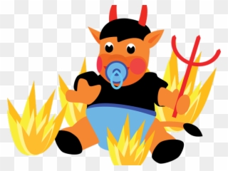 Demon Clipart Baby Devil - Devil Baby Throw Blanket - Png Download