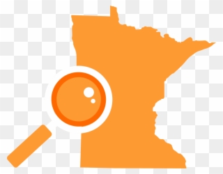 State Of Minnesota With Search Magnifying Glass - Minnesota Vector Clipart