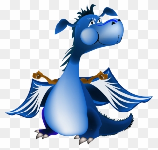 Dragon - Free Cartoon Dragon Blue Clipart