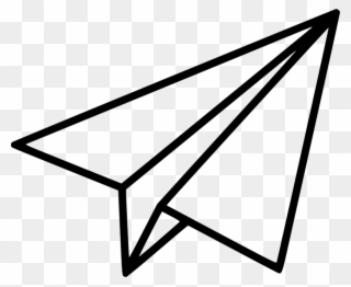 Black Shape Paper Plane Png - Paper Airplane Icon Png Clipart