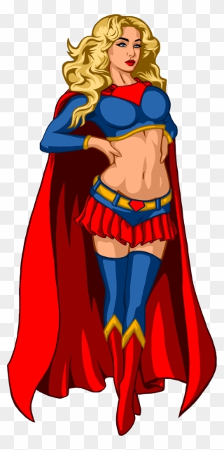 Big Image - Female Public Domain Superheroes Clipart