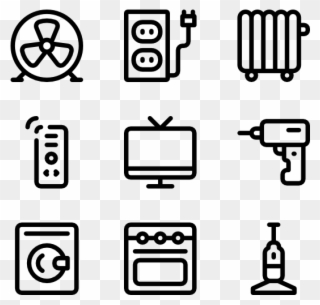 Electrical Appliances Icon Packs Svg Psd - Iconos Software Clipart