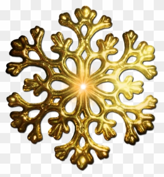 Gold Snowflake Png Clip Art Freeuse Download - Gold Snowflake Png Transparent Png